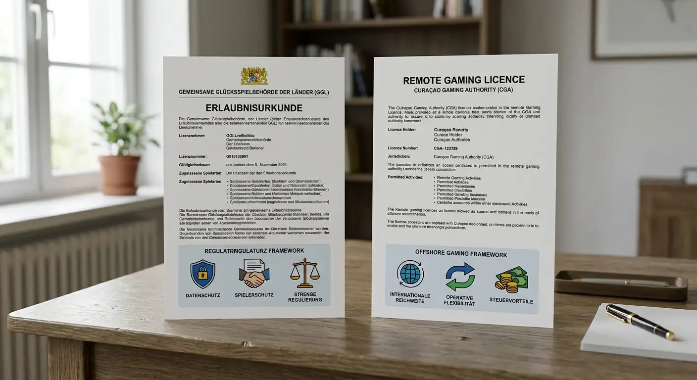 GGL-Lizenz vs. Curaçao-Offshore-Lizenz im deutschen Markt