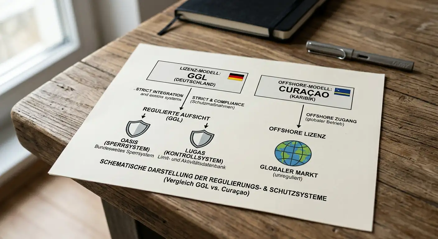 Rechtliche Unterschiede: GGL vs. Curaçao bei Freispiel-Bonus