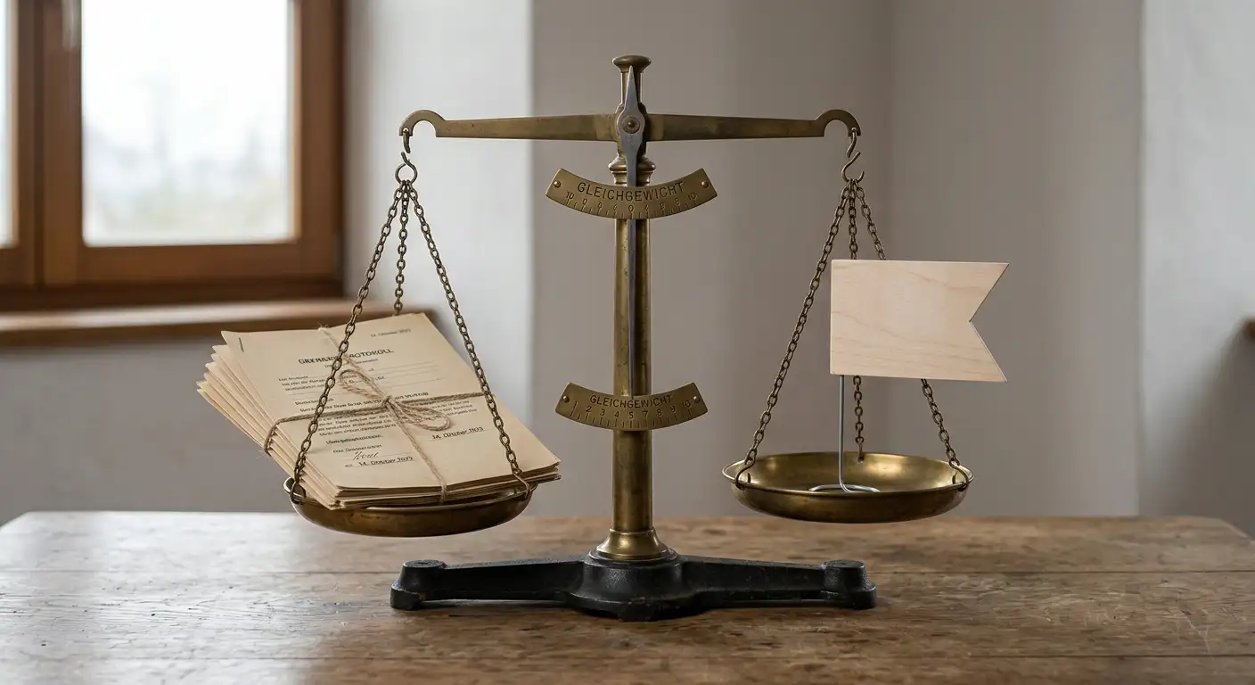 Waage zwischen GGL-Lizenz und Offshore-Anbieter symbolisiert Spielerschutz