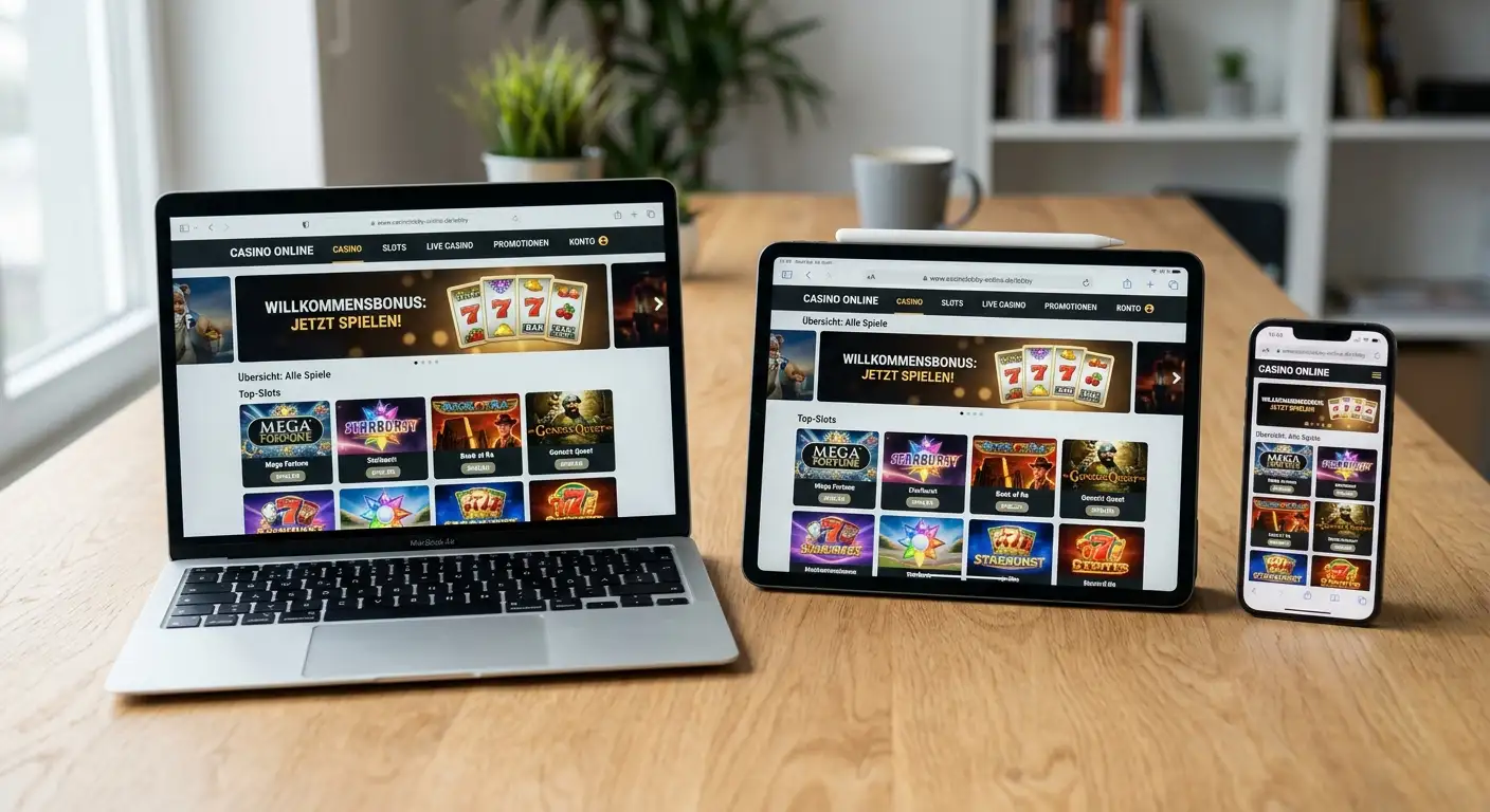 HTML5 Instant Play Casino auf verschiedenen Geräten – Laptop, Tablet und Smartphone