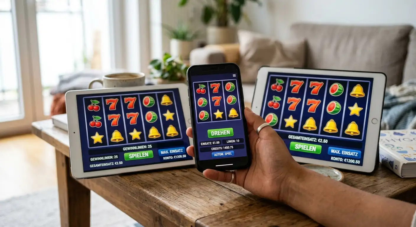 Mobile Spielautomaten im Browser auf Smartphone und Tablet