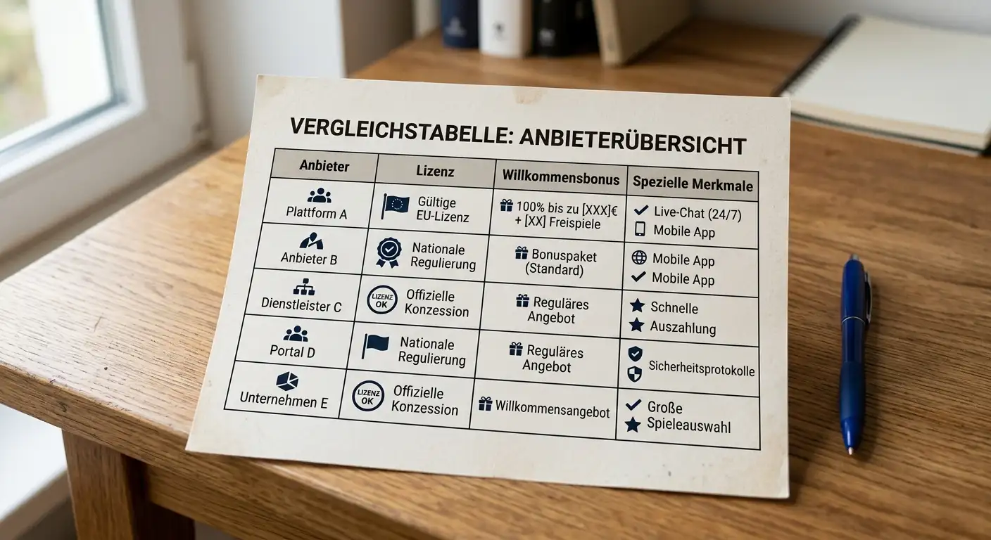Vergleichstabelle mit zehn Bonus-Crab-Casinos