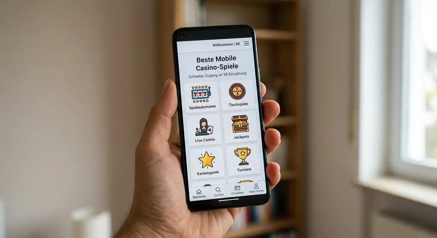 Mobiles Casino mit 15-Euro-Einzahlung: App und Browser