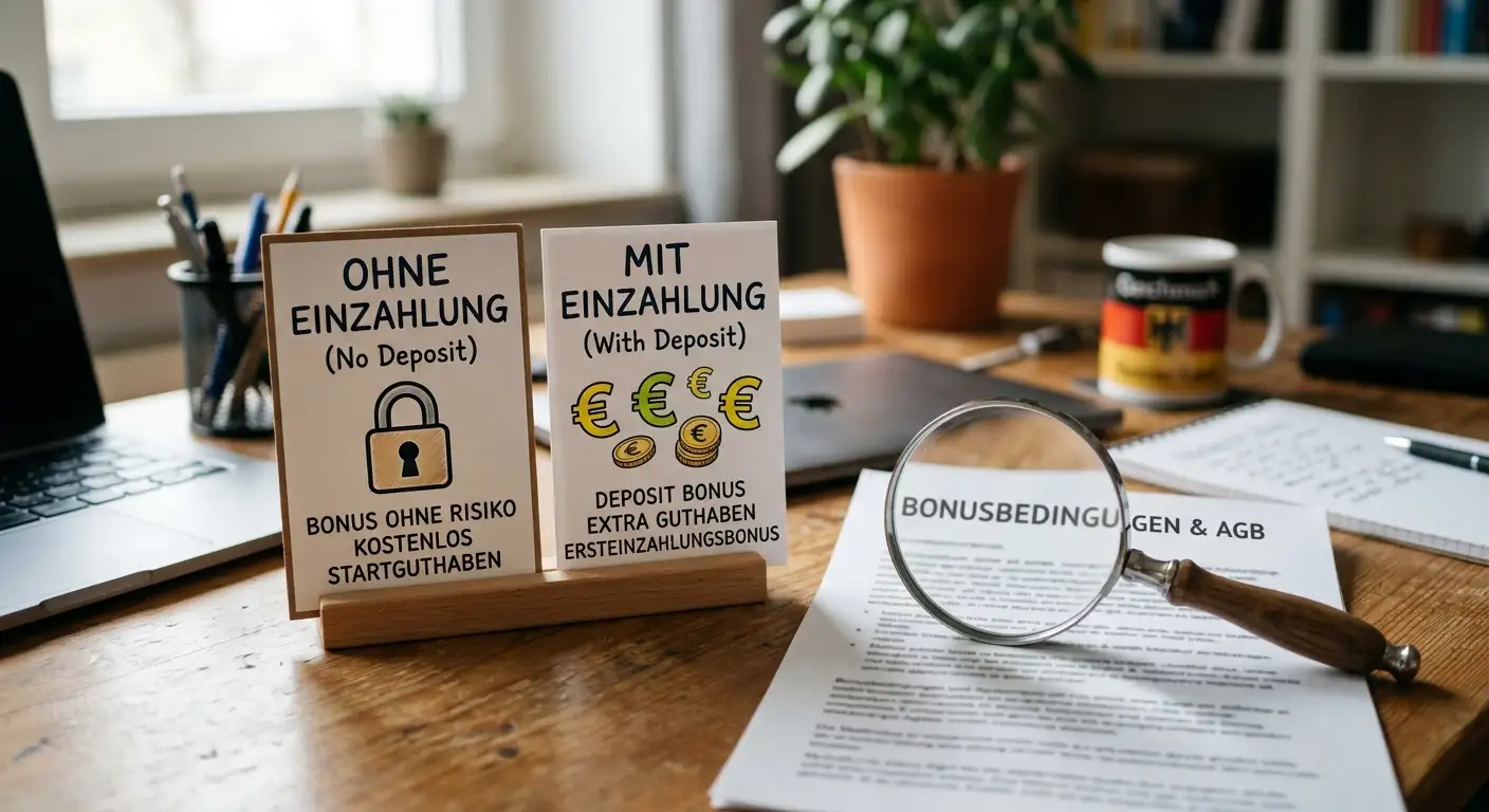 Bonusmechanik im Online-Casino – Unterschied zwischen Startguthaben mit und ohne Einzahlung, Wagering-Anforderungen
