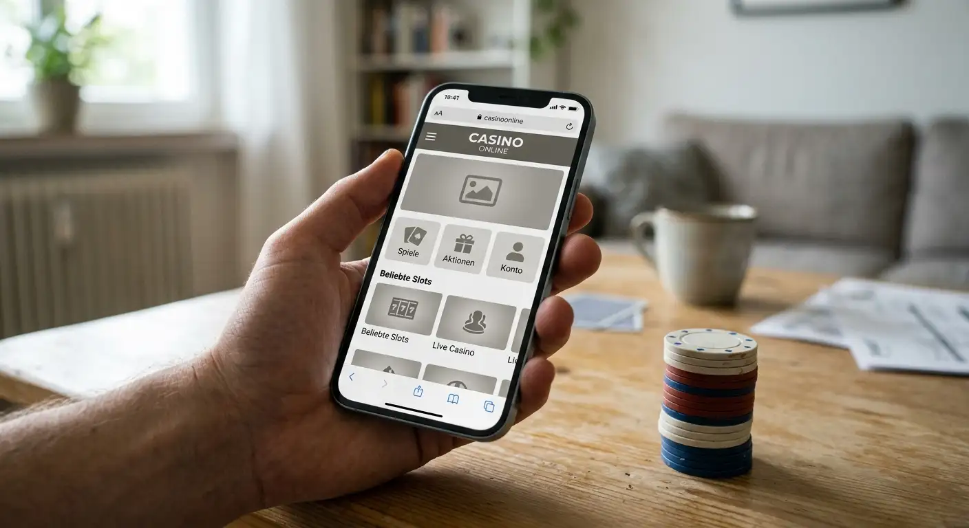 Mobiles Online-Casino mit Startguthaben – Web-App im Smartphone-Browser