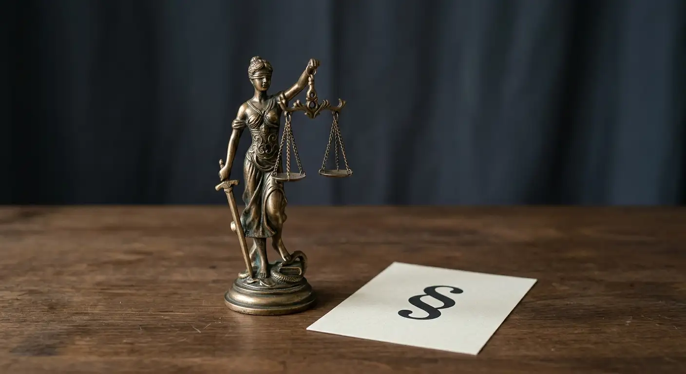 Waage und Paragraphenzeichen als Symbol der deutschen Glücksspielregulierung
