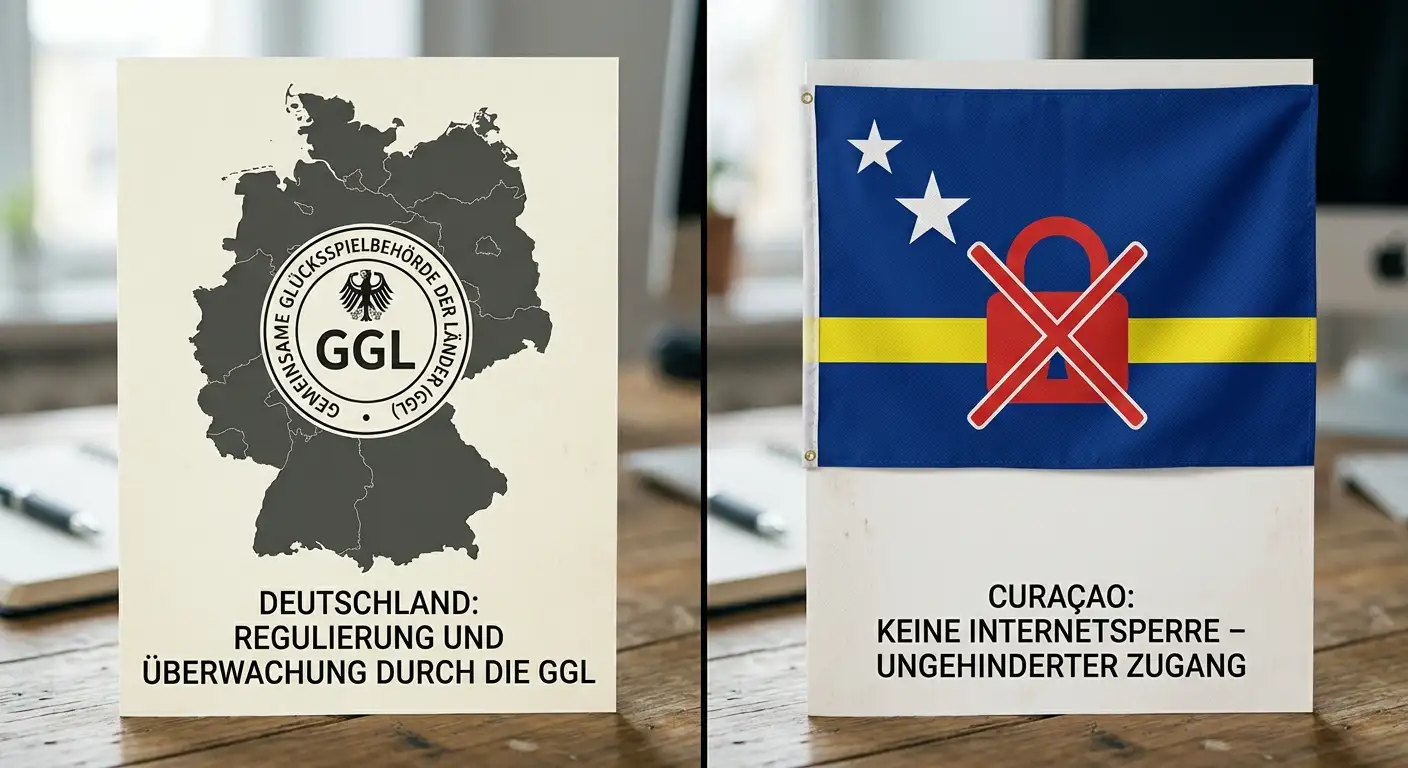 Rechtliche Lage in Deutschland: GGL-Lizenz und OASIS-Sperrsystem im Vergleich zu Offshore-Curaçao